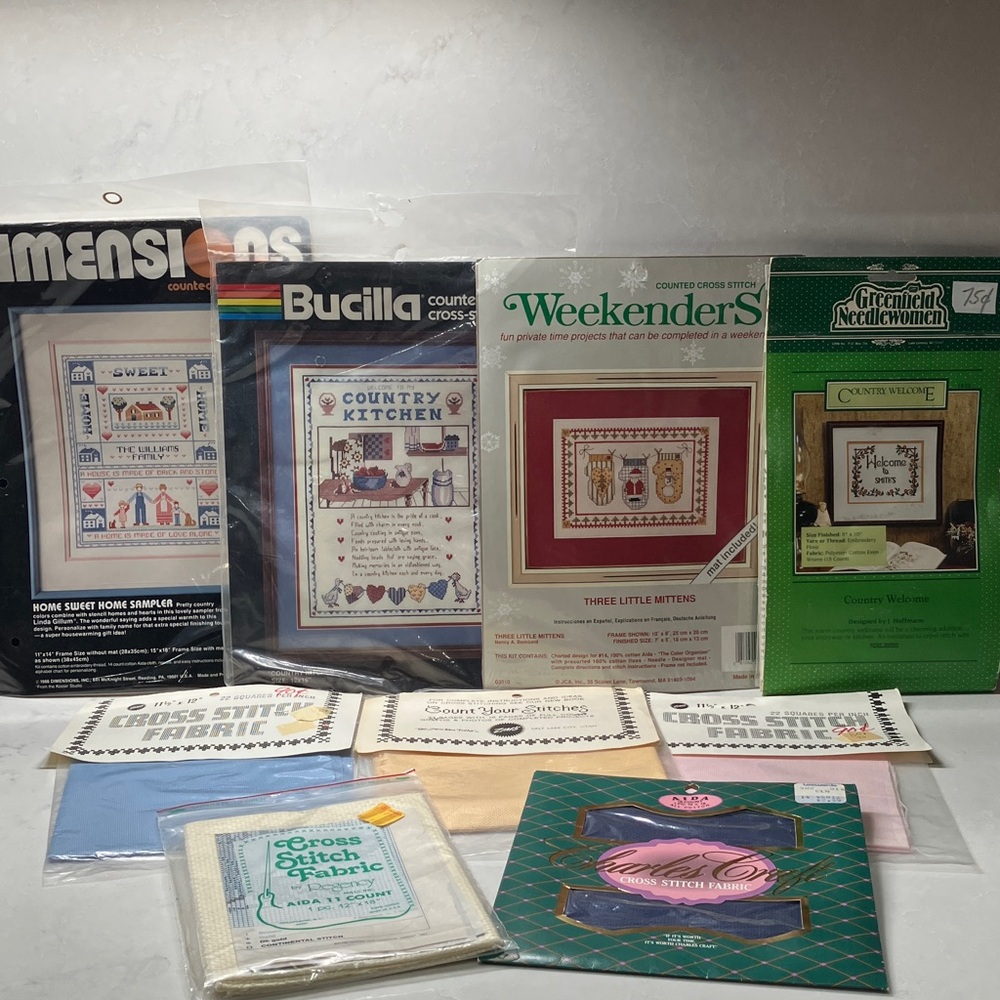 Cross Stitch Kits and Fabric Collection